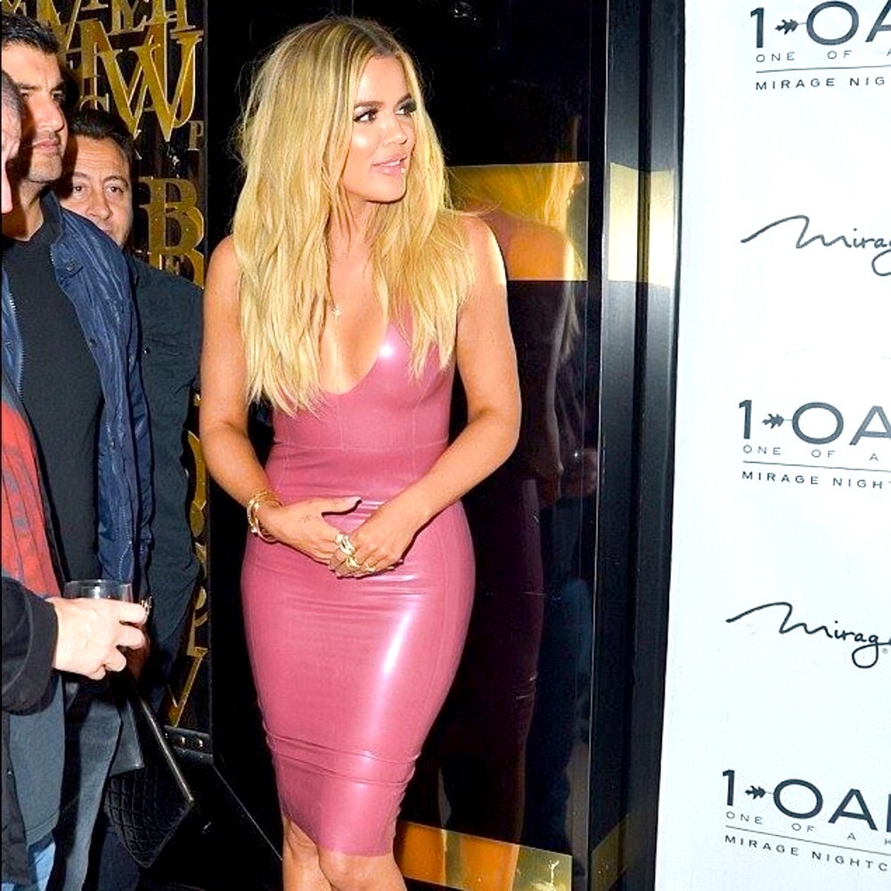 House Of CB ‘Rivera’ Latex Dress Electric Rose Mauve Blush Berry Nude - Picture 12 of 16